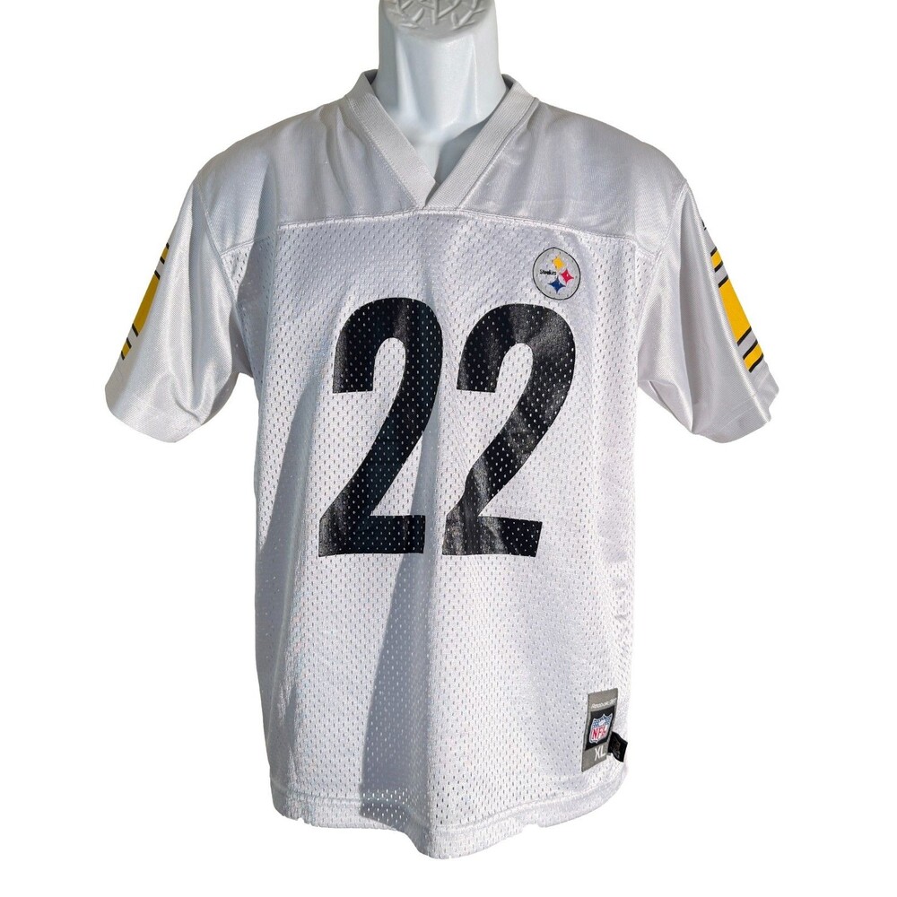 Pittsburgh Steelers Duce Staley Jersey Youth XL White #22 NFL Reebok Vintage